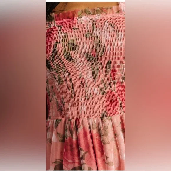 Baltic Born Pink Floral Midi Dress - Picture 3 of 8